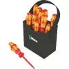 Wera Kraftform 2go 100 skrūvgriežu uzgaļu komplekts, 11 daļas, Phillips, Pozidriv, Torx, 25 mm uzgaļi, ar Rapidaptor uzgaļu turētāju un tekstila maciņu 05004310001