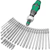 Wera Kraftform Kompakt H 1 Woodcraft skrūvgrieža rokturis ar 12 jauktiem uzgaļiem - Hex, Phillips, Pozidriv, Torx
