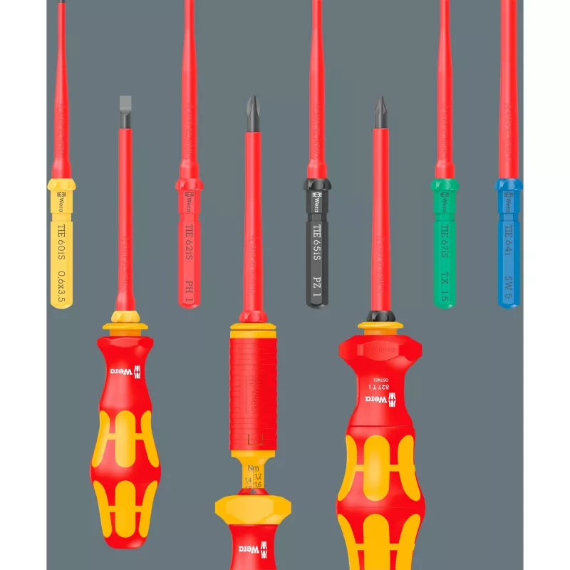 Wera Kraftform Kompakt VDE 18 Imperial 1 elektriķa maināmo uzgaļu komplekts (05006616001)