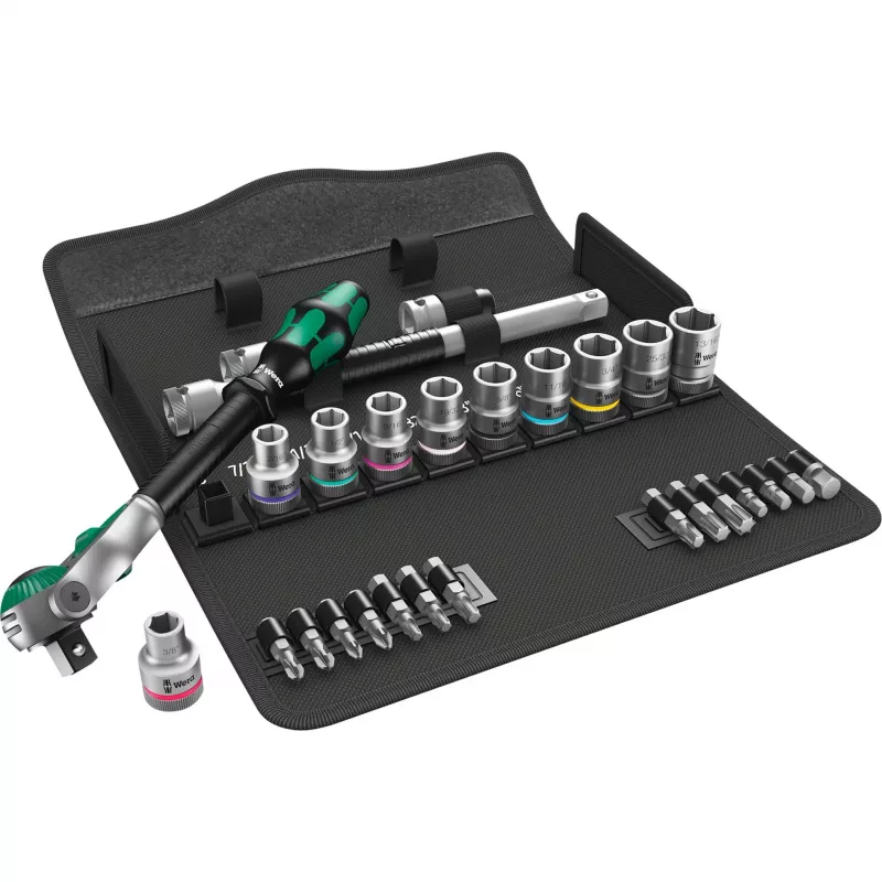 WERA Zyklop Speed Ratchet Set 1/2 inch + Sockets, 28 pcs