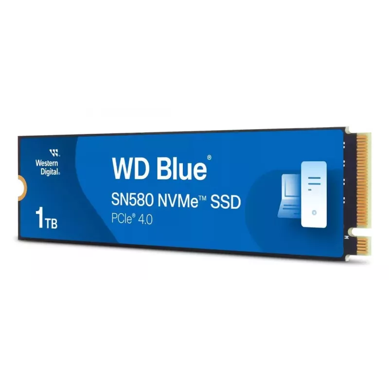 Western Digital WD Blue SN580 1TB M.2 2280 PCIe Gen4 x4 NVMe SSD - 4150MB/s lasīšana, 4150MB/s rakstīšana, 600 TBW