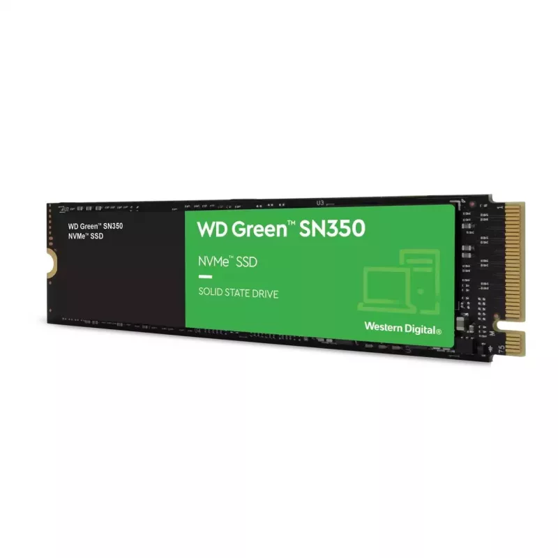 Western Digital WD Green SN350 480GB M.2 2280 PCIe NVMe SSD - Read 2400 MB/s, Write 1650 MB/s