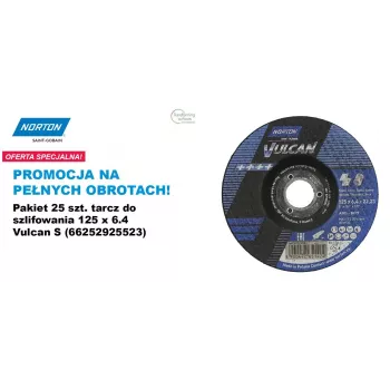 WHEEL STAND PRO Slīpripa Norton Vulcan 125 x 6.4 A30S