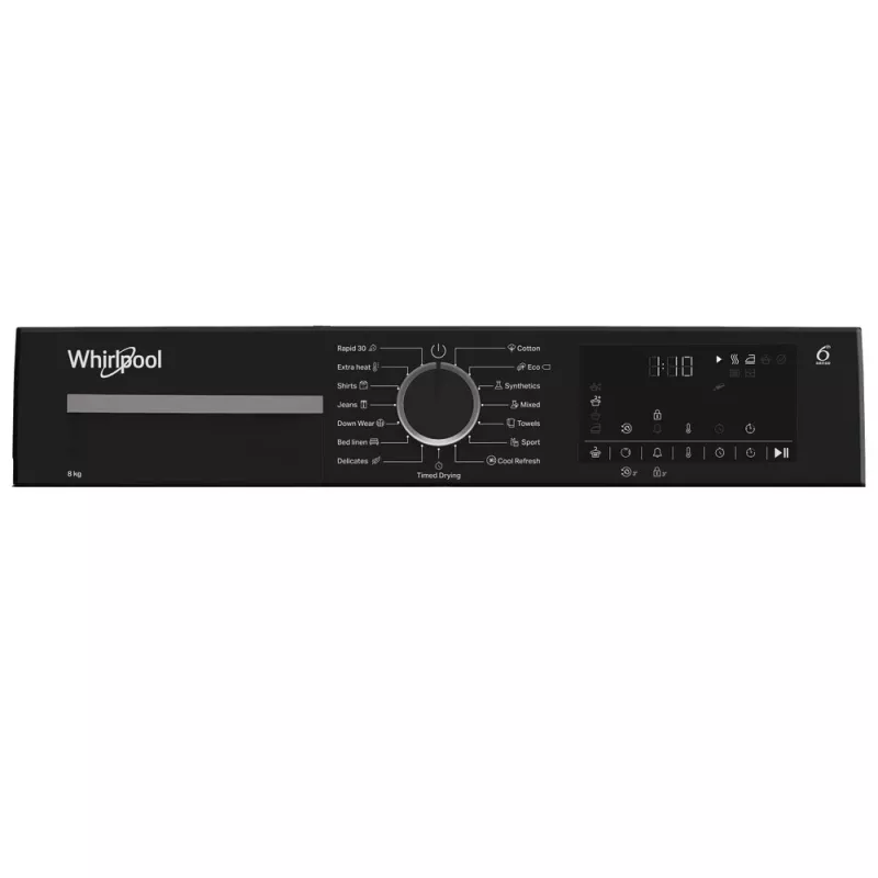 Whirlpool WPS D8 WBS EE Siltumsūkņa žāvētājs 8 kg Priekšējā ielāde Balts