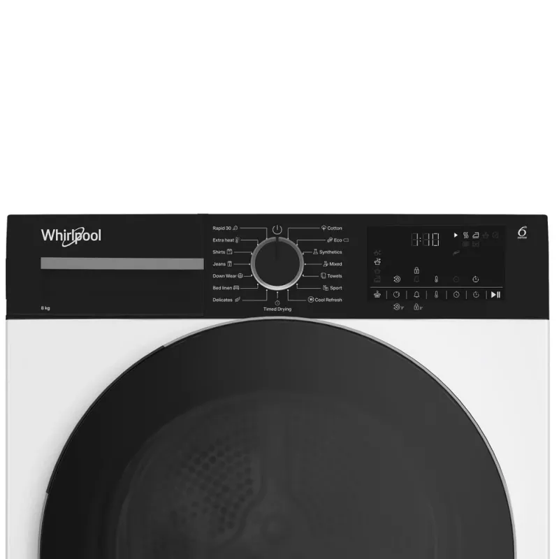 Whirlpool WPS D8 WBS EE Siltumsūkņa žāvētājs 8 kg Priekšējā ielāde Balts