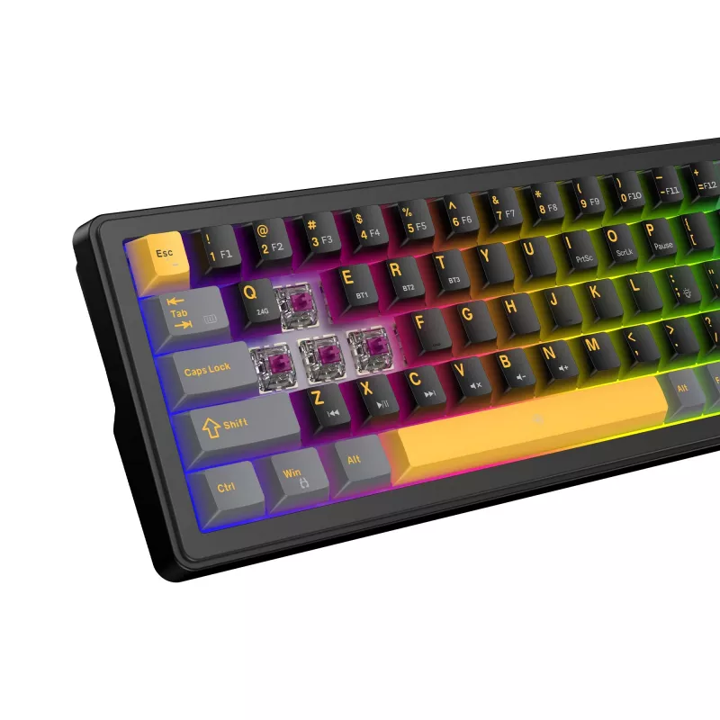White Shark EXCALIBUR M GK-009151 mehāniskā spēļu tastatūra, melna, ASV izkārtojums, RGB, vadu