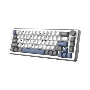 White Shark EXCALIBUR M mehāniskā tastatūra (GK-009251) ar Outemu Blue slēdžiem, RGB fona apgaismojumu, ASV izkārtojumu, baltā krāsā