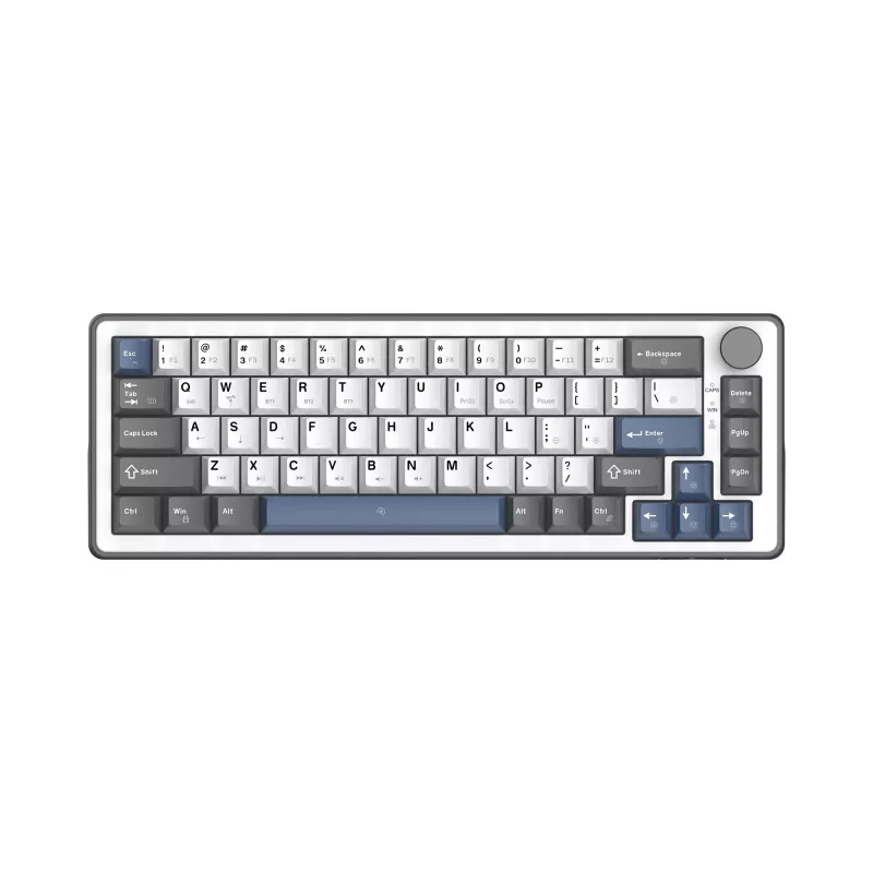 White Shark EXCALIBUR M mehāniskā tastatūra (GK-009251) ar Outemu Blue slēdžiem, RGB fona apgaismojumu, ASV izkārtojumu, baltā krāsā