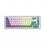 White Shark EXCALIBUR M mehāniskā tastatūra (GK-009251) ar Outemu Blue slēdžiem, RGB fona apgaismojumu, ASV izkārtojumu, baltā krāsā