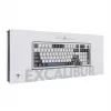 White Shark EXCALIBUR-W mehāniskā spēļu tastatūra, 75% izkārtojums, KTT Wine Red Hot-Swap, Per-Key RGB, vadu, balta