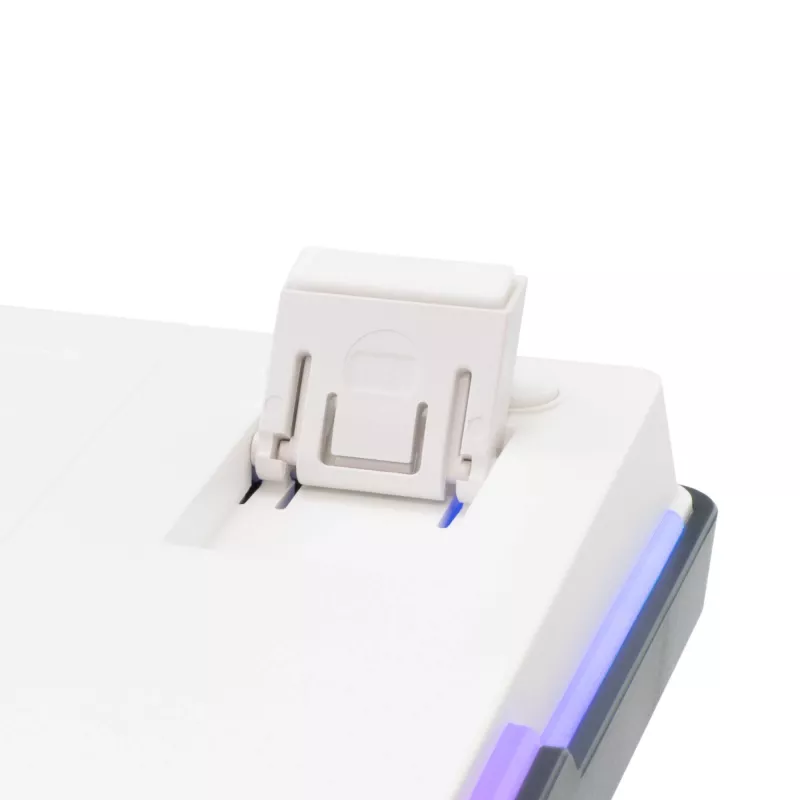 White Shark EXCALIBUR-W mehāniskā spēļu tastatūra, 75% izkārtojums, KTT Wine Red Hot-Swap, Per-Key RGB, vadu, balta