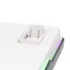 White Shark EXCALIBUR-W mehāniskā spēļu tastatūra, 75% izkārtojums, KTT Wine Red Hot-Swap, Per-Key RGB, vadu, balta