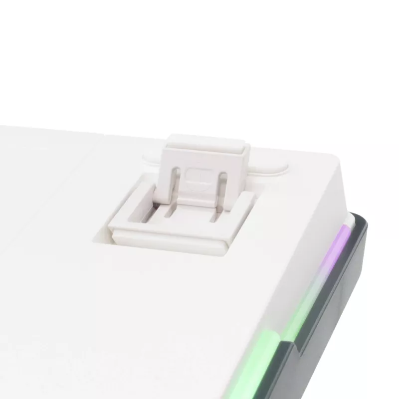 White Shark EXCALIBUR-W mehāniskā spēļu tastatūra, 75% izkārtojums, KTT Wine Red Hot-Swap, Per-Key RGB, vadu, balta