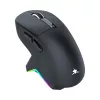 White Shark GAWAIN-B bezvadu spēļu pele, 12000 DPI, 500 mAh, 56g, melna