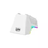 White Shark GAWAIN-W bezvadu spēļu pele – 12000 DPI, 500mAh akumulators, 56g, balta