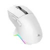 White Shark GAWAIN-W bezvadu spēļu pele – 12000 DPI, 500mAh akumulators, 56g, balta