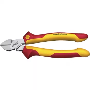 Wiha 43458 Profesionāls elektriķa diagonālais griezējs 200 mm, VDE izolēts, sarkans/dzeltens