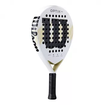 Wilson Optix V2 Lite Padel Rakete - Asaras forma, Mīksts EVA kodols, Stiklašķiedras virsma, Melns/Zaļš