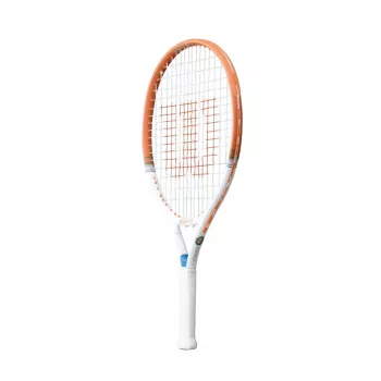 Wilson Roland Garros Elite Junior 21 Tenisa rakete - 3 1/2 roktura izmērs, zila/mālaina/balta, iepriekš nostiepta, ar galvas pārsegu
