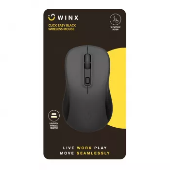 WINX CLICK Easy 1600DPI 2.4GHz bezvadu pele - melna