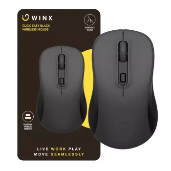 WINX CLICK Easy 1600DPI 2.4GHz bezvadu pele - melna