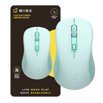 WINX CLICK Easy 1600DPI 2.4GHz bezvadu pele - zaļa