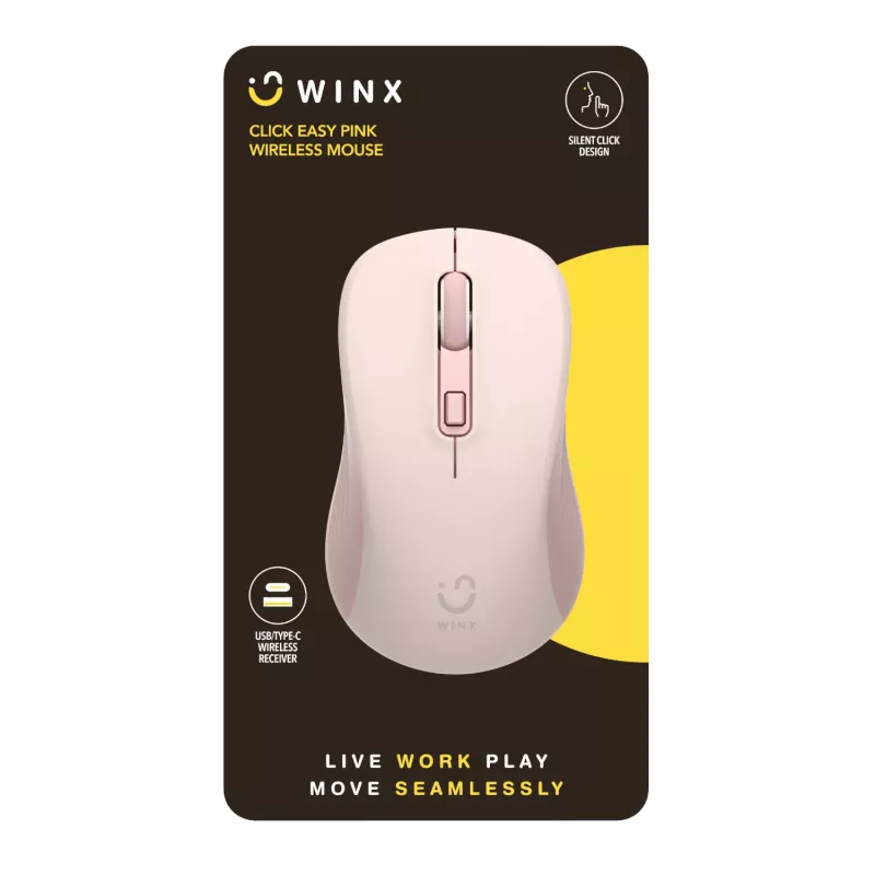 WINX CLICK Easy 1600DPI 2.4GHz bezvadu pele - Rozā