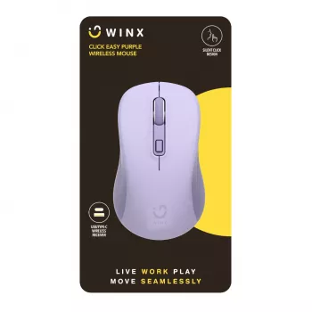 WINX CLICK Easy 1600DPI 2.4GHz bezvadu pele - violeta