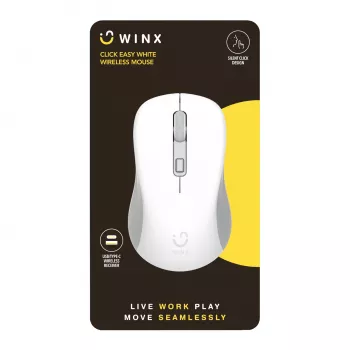 WINX CLICK Easy 1600DPI 2.4GHz bezvadu pele - balta