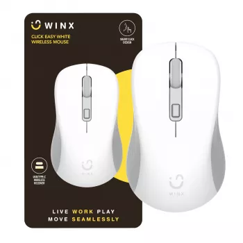 WINX CLICK Easy 1600DPI 2.4GHz bezvadu pele - balta