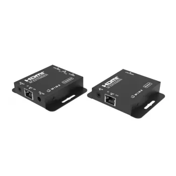 WINX LINK FAR 4K HDMI pagarinātājs pa vienu Cat5e/6/7 kabeli līdz 60m ar IR pārraidi, HDCP 1.4, melns