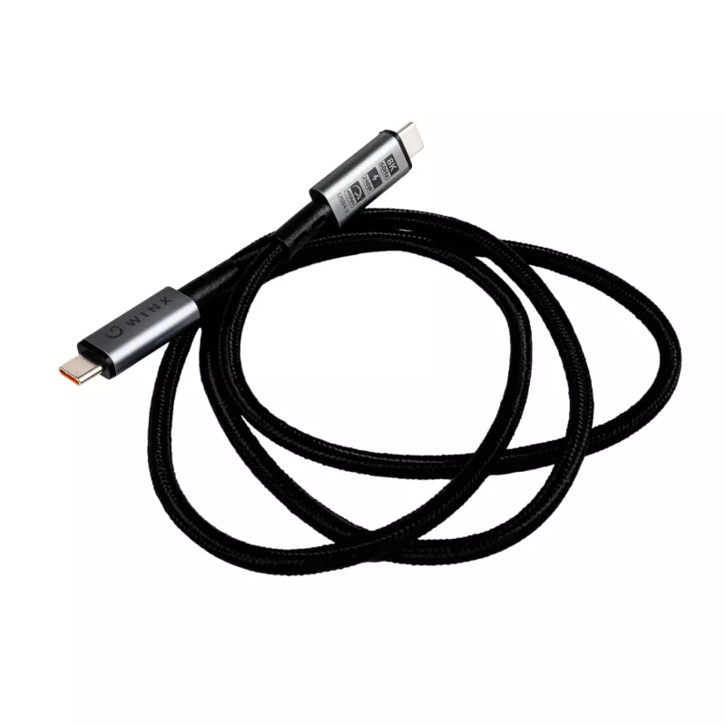 WINX LINK Pro Type-C 1m kabelis 100W PD USB 2.0 480Mbps melns