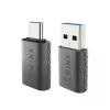 WINX LINK Simple Type-C un USB adapteru komplekts – USB-C vīrietis uz USB-A sieviete un USB-A vīrietis uz USB-C sieviete, USB 2.0, 480 Mbps, kosmosa pelēks