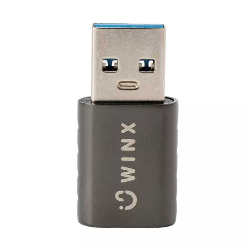WINX LINK Simple USB uz Type-C adapteru dubultpakete (USB-A vīrietis uz USB-C sieviete, 5Gbps, 15W, Space Grey, 2 gab.)