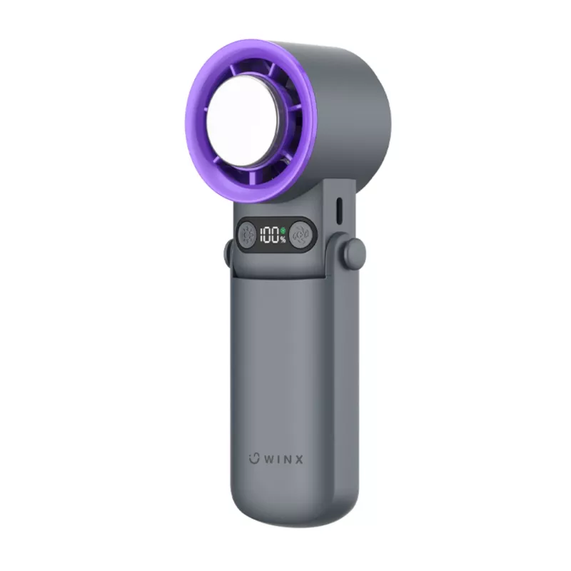 WINX MOVE Cool augsta ātruma rokas ventilators - 10 000 RPM, 3 ātrumi, USB-C uzlāde, 2000 mAh, balts
