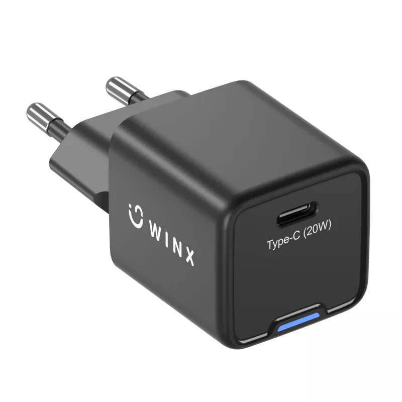 WINX POWER Essential Type-C 20W GaN sienas lādētājs - balts