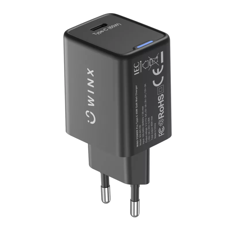 WINX POWER Pro Type-C 65W GaN sienas lādētājs