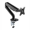 WINX RISE Pro pilnas kustības monitora roka - vienam 17-32 inch gāzes atsperes galda stiprinājumam, VESA 75/100, C-skava un uzmava, melna
