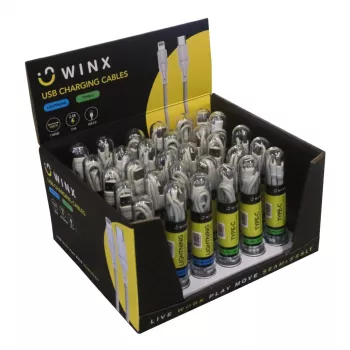 WINX USB uz Type-C|Lightning uzlādes kabeļi 2-in-1 sadalītais kabelis 1,2 m melns