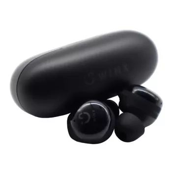 WINX VIBE Active 2 TWS Austiņas – Bezvadu Bluetooth 5.3 Iekšauss austiņas ar uzlādes futrāli, IPX4 ūdensizturība, ENC mikrofons, skārienvadība, zema latentuma spēļu režīms, 24 stundu kopējais darbības laiks, melna