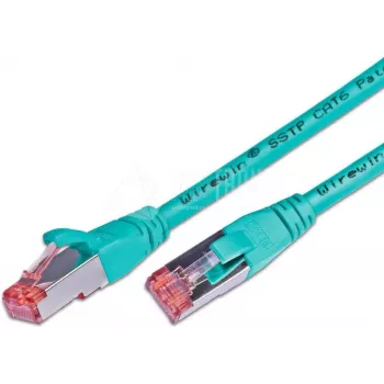 Wirewin S/FTP CAT6 0,5m tīkla kabelis, tirkīza (PKW-PIMF-KAT6 0.5 TK)