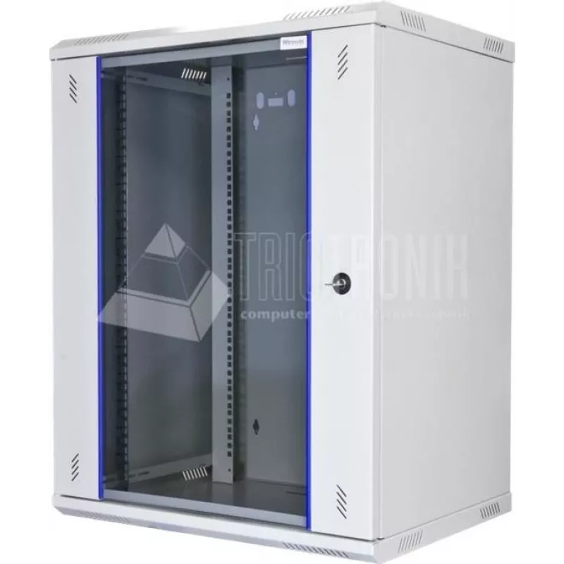 Wirewin WCAB PS2 600X450X15U pie sienas montējams statīvs 15U pelēks