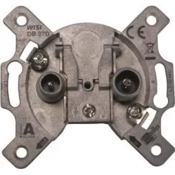 WISI DB07D Universāla caurlaides antenas kontaktligzda 5-2150 MHz 14 dB Iebūvējama