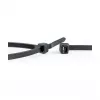 WKK UV stabilizētas melnas neilona kabeļu saites 100 x 2,5 mm, 100 iepakojumā