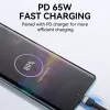 Wozinsky 1 m USB-C uz USB-C kabelis 60W PD ātra uzlāde un datu sinhronizācija melns