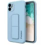 Wozinsky Apple iPhone 12 Kickstand maciņš Silikona vāciņš ar statīvu Zils