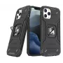 Wozinsky Apple iPhone 12 Pro Max Ring Armor maciņš ar statīvu - Izturīgs stingrs vāciņš, melns