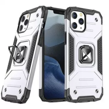 Wozinsky Apple iPhone 13 Ring Armor maciņš ar statīvu, izturīgs aizsargmaciņš, sudraba krāsa