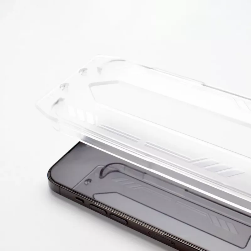 Wozinsky Premium Glass 9H rūdīta stikla ekrāna aizsargs ar montāžas rāmi Apple iPhone 13 Pro Max - Melns