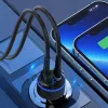 Wozinsky WDCCAC USB-C USB-A 36W Auto lādētājs - Melns